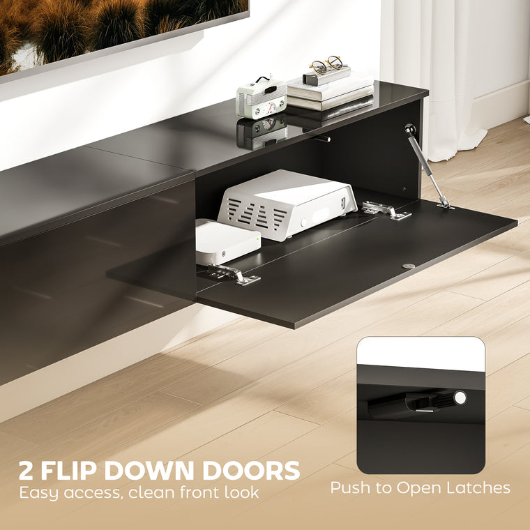70.9" Floating TV Stand with 2 Flip Doors