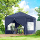 10'x10' Outdoor Pop Up Party Tent Wedding Gazebo Canopy with Carrying Bag (Blue)