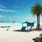 2 Pieces Beach Lounge Chair, Outdoor Folding Chaise Lounge Set w/ Pillow for Sunbath, Snap, Blue