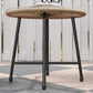 Outdoor Bistro Set, 3 Piece Wicker Patio Furniture Set with Acapulco Chairs and Glass-Top Table, Natural Wood