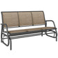3-Seat Outdoor Glider Chair, Patio Rocking Chair, Steel Frame, Sling Fabric Seat for Garden, Backyard, Lawn, Blue