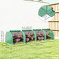 13' x 3.3' x 2.6' Mini Tunnel Greenhouse with PE Cover Garden Green Grow Shed with Steel Frame Zipped Doors, Green