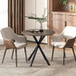 31.5" Industrial Round Dining Table - Distressed Dark Brown