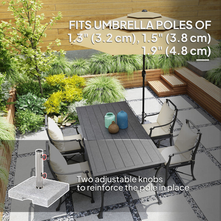 46 lb Grey Granite Square Umbrella Base with Adjustable Knobs