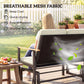 Outdoor Glider Bench for 2 Person, Patio Glider Loveseat with Thick Cushions for Garden Balcony Porch, Cream White