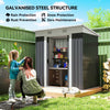 6' x 4' Garden Shed with Lockable Sliding Doors and Vents