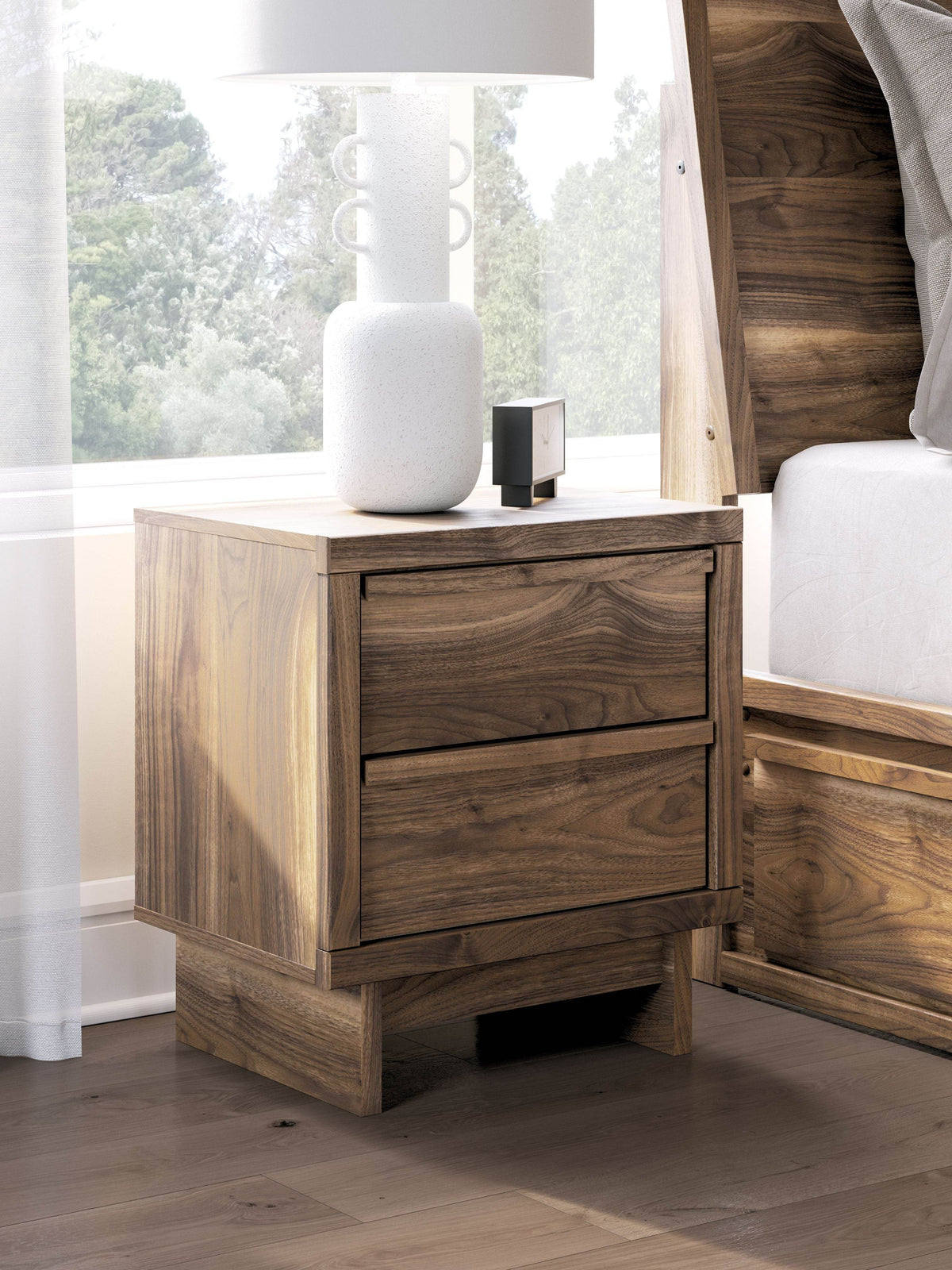 Chirason - Brown - Two Drawer Night Stand - Forward Furniture