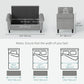 50 Inches Storage Ottoman, Upholstered Bedroom Bench with Rolled Arms and Button Tufted Storage, Light Grey