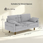 3-Seater Velvet Sofa with Spring Cushions - Grey