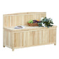 Wooden Outdoor Garden Bench with Storage Box, Outdoor Patio Seating, 45.3" x 17.7" x 29.5", Natural