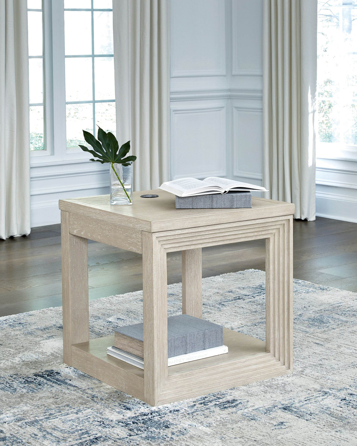 Marxhart - Bisque - Square End Table - Forward Furniture