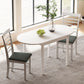 Solid Wood Kitchen Table, Drop Leaf Tables for Small Spaces, Folding Dining Table, White