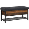 Shoe Storage Bench with Flip Top - Rustic Brown