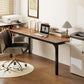 79" Computer Desk, Desktop Desk with Metal Legs, Rustic Brown