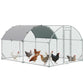 9.2' x 12.5' x 6.5' Silver Galvanized Chicken Coop with Cover