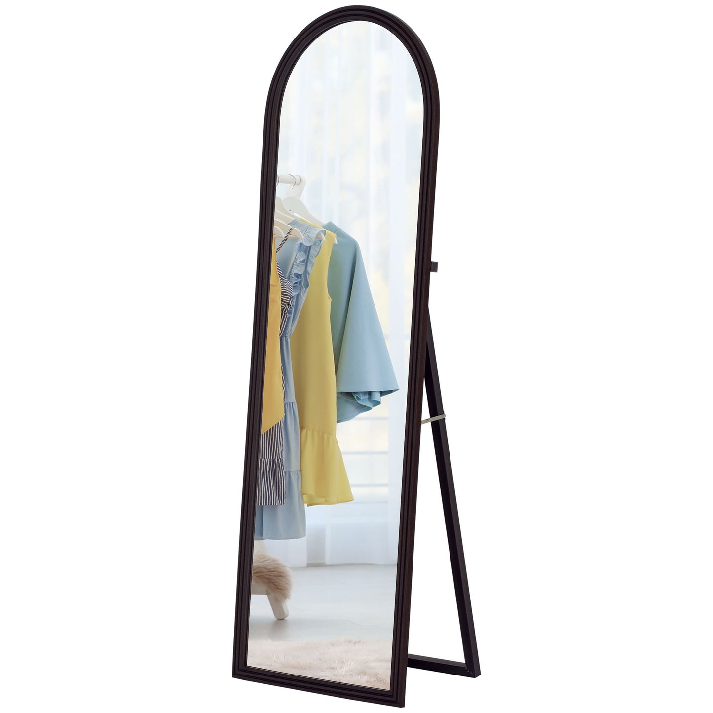 Diane Full Length Mirror-Brown Wood Grain