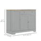 41" Sideboard Buffet Cabinet with Drawer - Grey