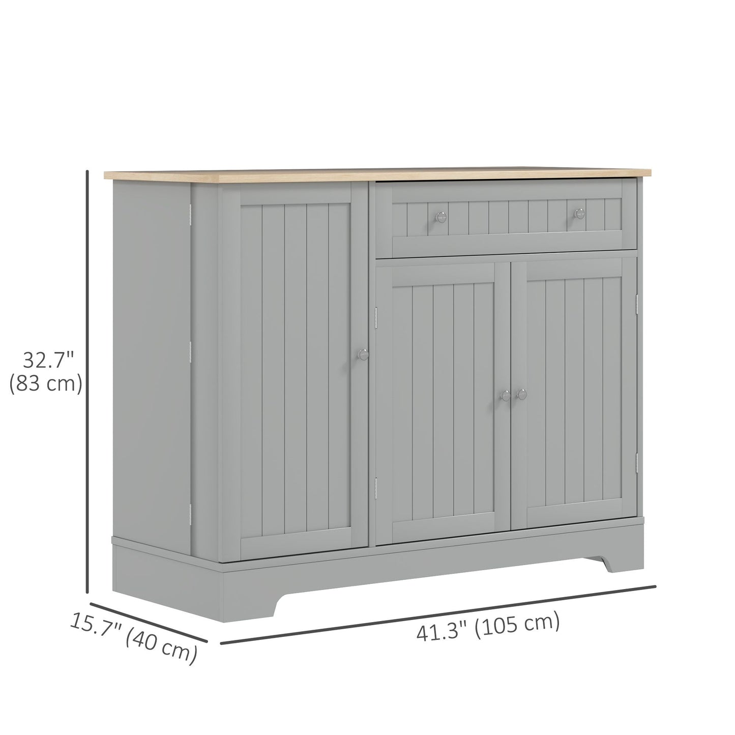 41" Sideboard Buffet Cabinet with Drawer - Grey