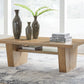 Kristiland - Light Brown - Rectangular Cocktail Table