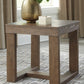 Cariton - Square End Table - Gray