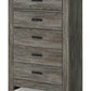 Frandern - Gray - Five Drawer Chest