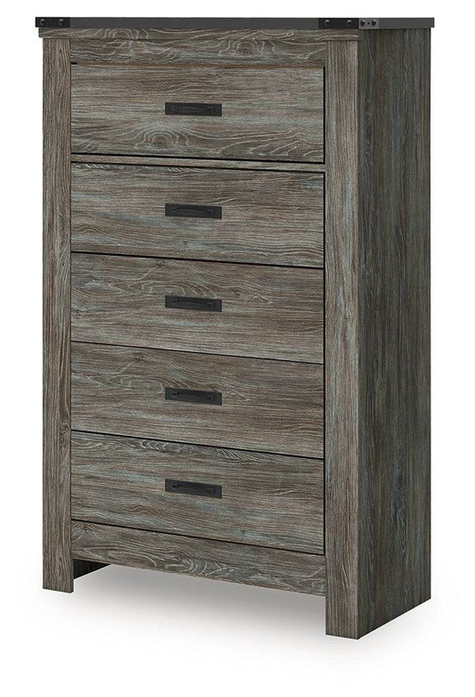 Frandern - Gray - Five Drawer Chest - Forward Furniture