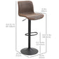 Swivel Counter-Height Bar Stools Set of 2 - Brown