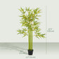 4FT Artificial Bamboo Tree Set of 2, Faux Decorative Plant in Nursery Pot for Indoor Decor