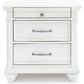 Kanwyn - Whitewash - Three Drawer Night Stand