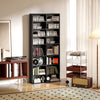 9-Tier DVD Shelf with 18 Compartments and 14 Adjustable Shelves, Holds 640 CDs, 360 DVDs or 430 Blu-rays, Black