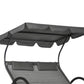 Outdoor Patio Chaise Lounge Chair, Patio Sun Lounger w/ Sunshade Roof, for Two People with Wheels and Breathable Sling Mesh Bed, Pillows, Dark Gray