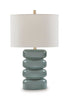 Clayard - Ceramic Table Lamp - Gray Blue