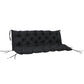 Porch Swing Cushion Garden Bench Cushion with Backrest, Non-Slip 3-Seater Soft Pad, 59.1" x 38.6", Black