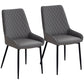 Tufted Upholstered Dining Chairs Set of 2 - Grey
