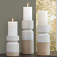 Hurston - Ivory / Brown - Candle Holder Set (Set of 3)