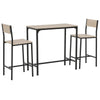 3-Piece Counter Height Bar Table Set - Natural Wood