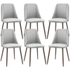 Velvet Dining Chairs Set of 6 - Grey