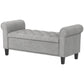 50" Storage Ottoman Bench with Rolled Arms - Light Grey