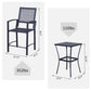 3 Pieces Outdoor Wicker Bar Set, Classic Bistro Bar Set Garden Rattan Style Patio Bar Table & High Chairs w/ Cushions Home Bar Furniture, Cream White