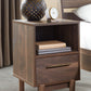 Calverson - Mocha - One Drawer Night Stand - Medium