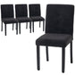 Dining Chairs Set of 4 with Padded Seat - Black