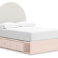 Wistenpine - Upholstered Panel Bed With Storage
