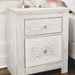 Paxberry - Whitewash - Two Drawer Night Stand