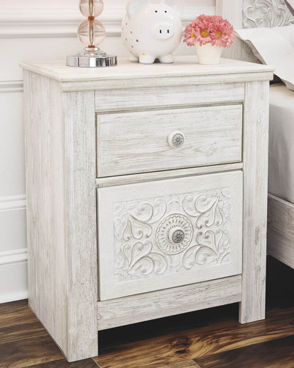 Paxberry - Whitewash - Two Drawer Night Stand - Forward Furniture
