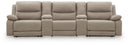5 Pc. Power Reclining Sectional With Armless Chair And 2 Storage Consoles