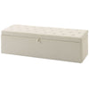 Tufted Velvet Storage Ottoman Bench - Beige