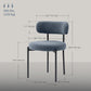 Set of 4 Berber Fleece Dining Chairs - Grey