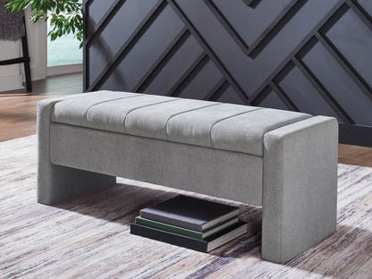 Akselman - Gray - Storage Bench - Forward Furniture