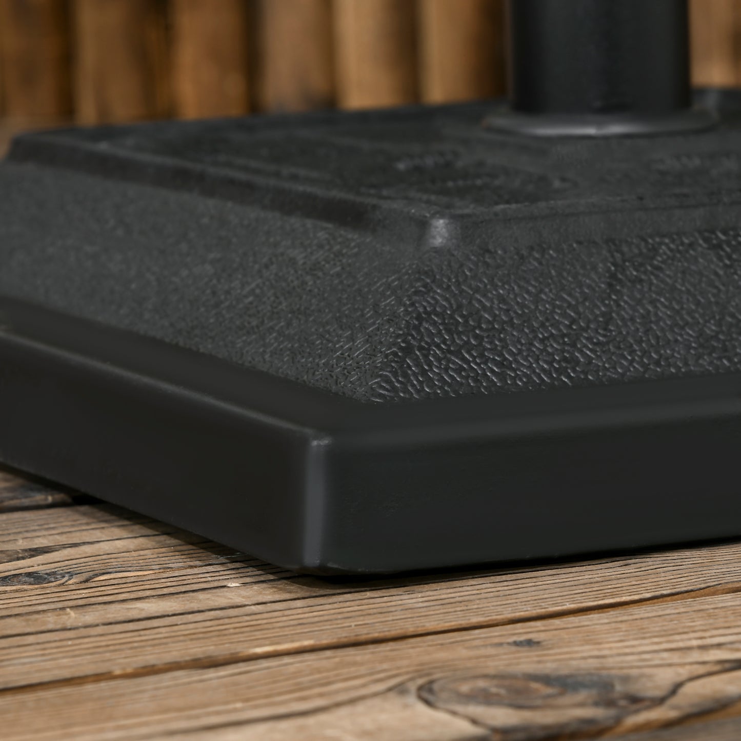26 lb Heavy Duty Patio Umbrella Base, Square Resin Market Umbrella Stand for Outdoor, Garden, Backyard, Black
