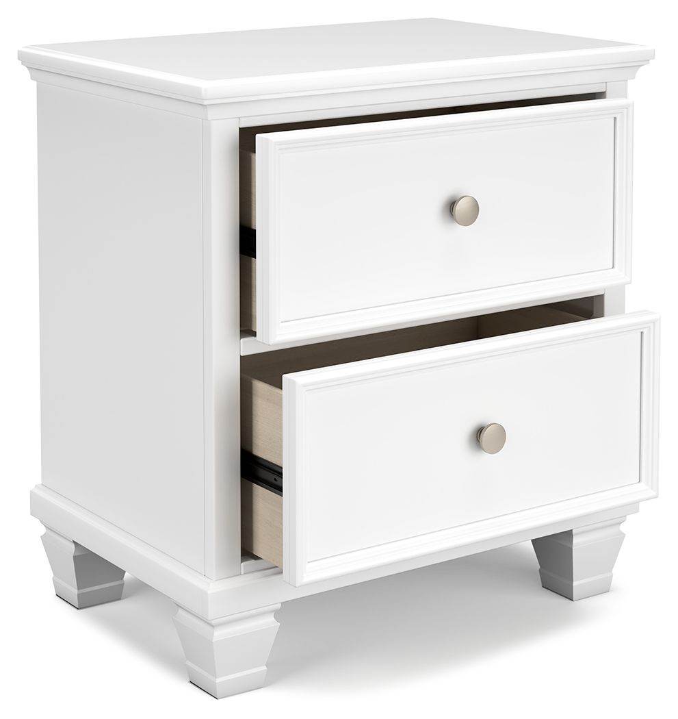 Fortman - White - Two Drawer Night Stand - Forward Furniture